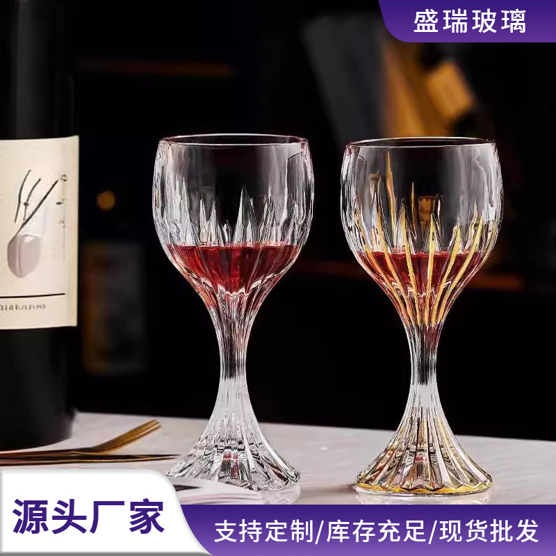 retro glass high quality wineglass for home use