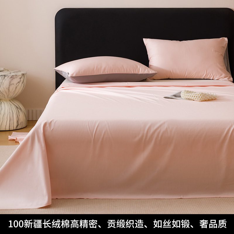 100S Xinjiang de algodón de fibra larga, sábana individual gruesa de algodón puro, sábana individual de una sola pieza, dormitorio de algodón doble, sábana para estudiantes, juego de tres piezas