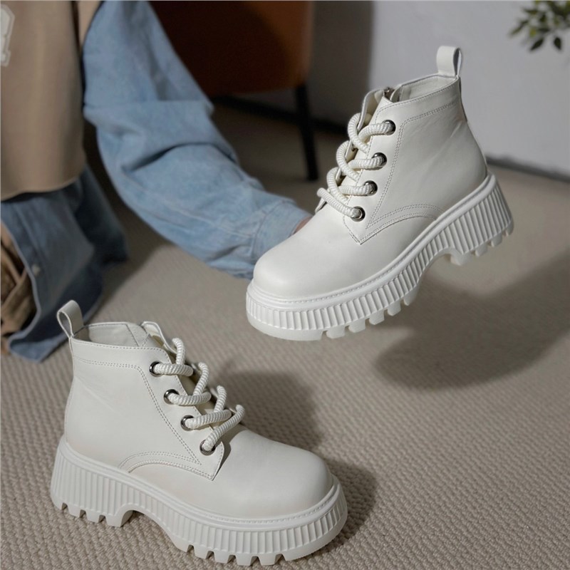 Dames laarzen met plateau van echt leer voor de winter_voghion.com