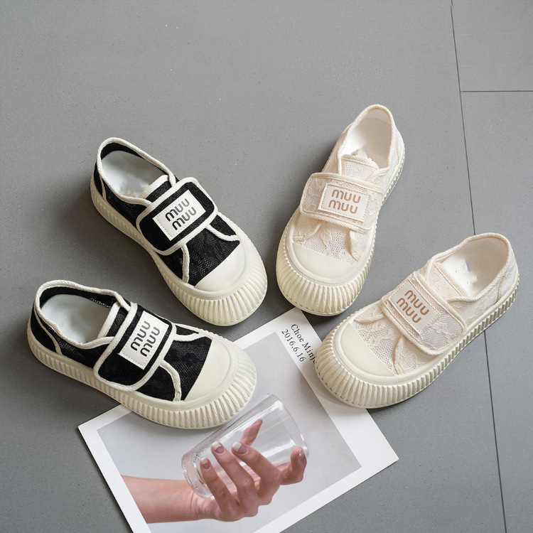 Lace Breathable Velcro Flats Spring New Soft Sole Versatile White Shoes 2025 Korean Style Casual Sports Shoes for Women Lace Breathable Velcro Flats Spring New Soft Sole Versatile White Shoes 2025 Korean Style Casual Sports Shoes for Women