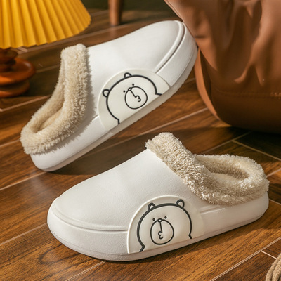 waterproof Cotton slippers Autumn and winter 2022 new pattern lovely indoor Home Furnishing The thickness of the bottom keep warm non-slip slipper household