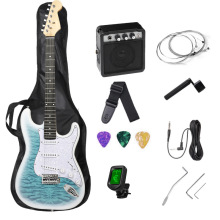 工厂电吉他定制logo代发新手ST型水波纹入门级专业电子乐器批发