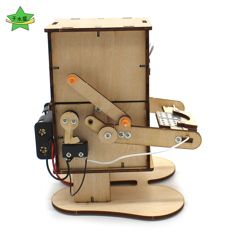 Robot de juguete para comer monedas, bricolaje, ciencia y tecnología ensamblada a mano, pequeña producción, material de experimentos científicos, material didáctico