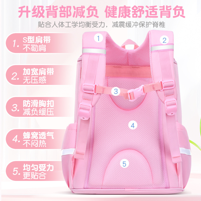 Personalizada nueva mochila de estudiantes de primaria descompresión de espalda Shaodong mochila de estudiantes de grado 1 - 6 hombres y mujeres gran capacidad impermeable