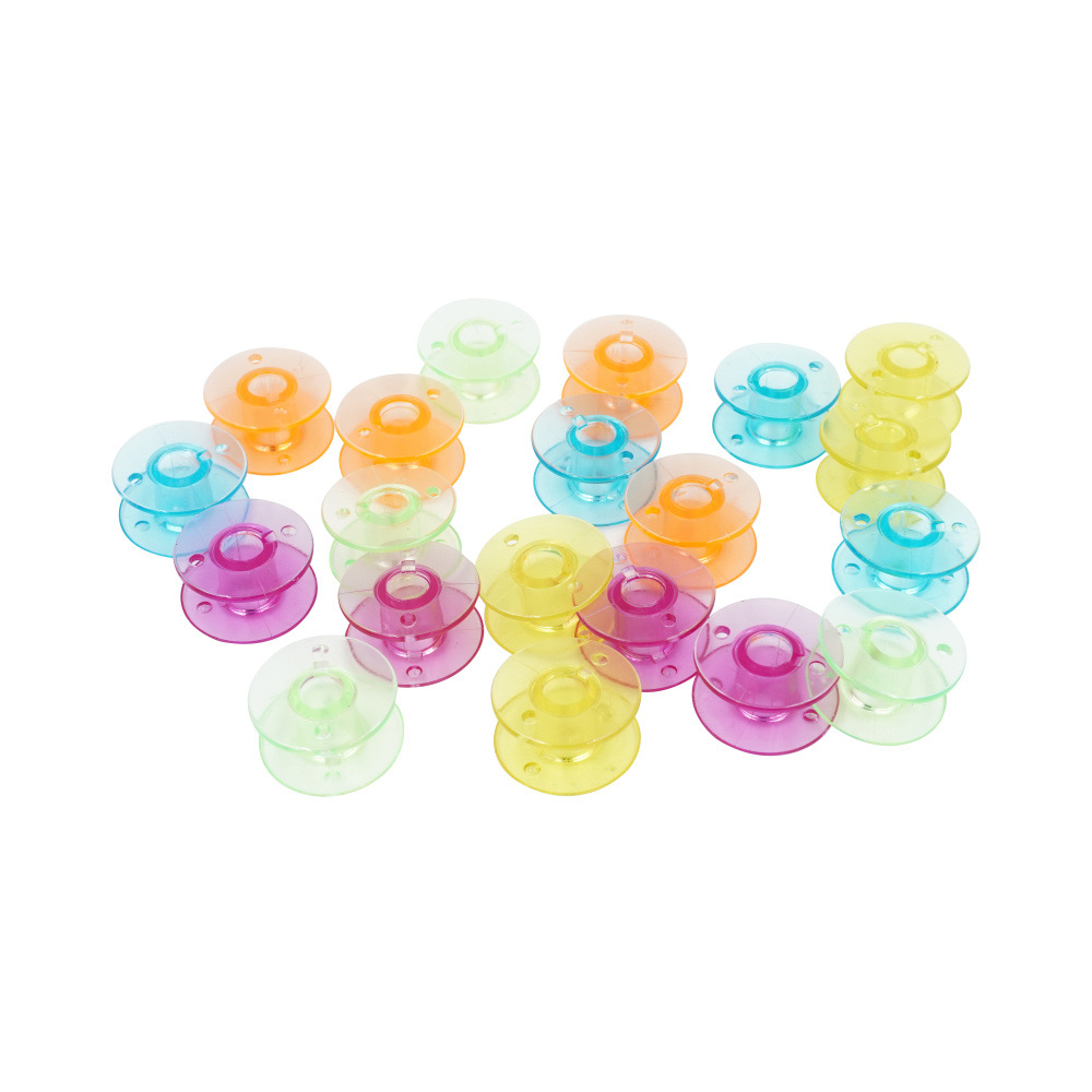 Color hogar plástico bobina cerradura cilindro 2518P universal multifuncional transparente bobina hogar máquina hilo de coser eje