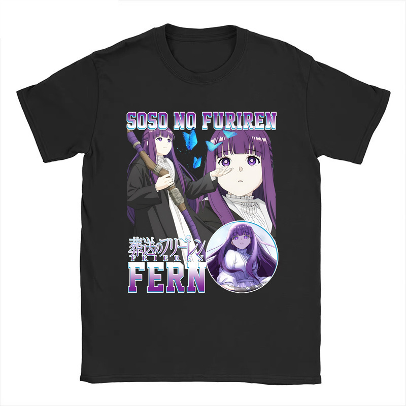 Frieren: Beyond Journey's End Merchandise Anime Fashion Unisex Casual Short-Sleeve Summer Loose Pullover T-Shirt Frieren: Beyond Journey's End Merchandise Anime Fashion Unisex Casual Short-Sleeve Summer Loose Pullover T-Shirt