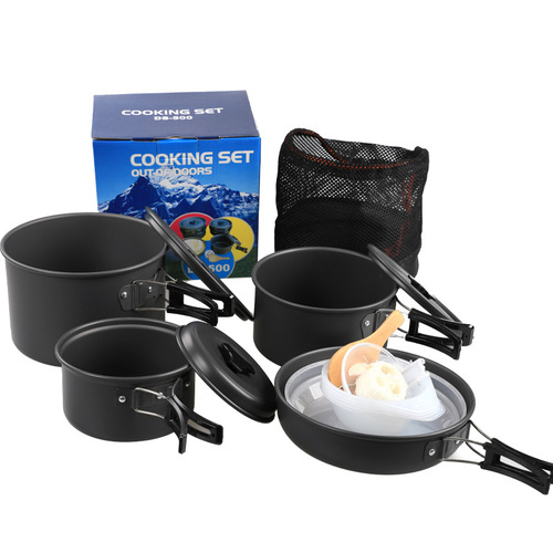 Outdoor camping pot set DS-500 portable pot travel set pot for 4-5 people multifunctional picnic pot set large size
