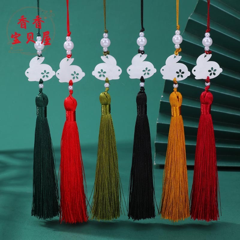 中秋节醋酸白玉兔子流苏新品新款礼品盒小挂件厂家现货直售批发|undefined