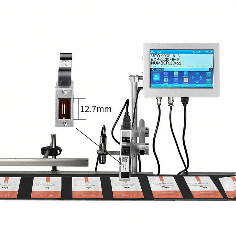 C2 Assembly Line Inkjet Printer for Printing Dates on Packaging Boxes and Bottle Caps, High-Speed Automatic Coding Machine, Assembly Line Marking Machine