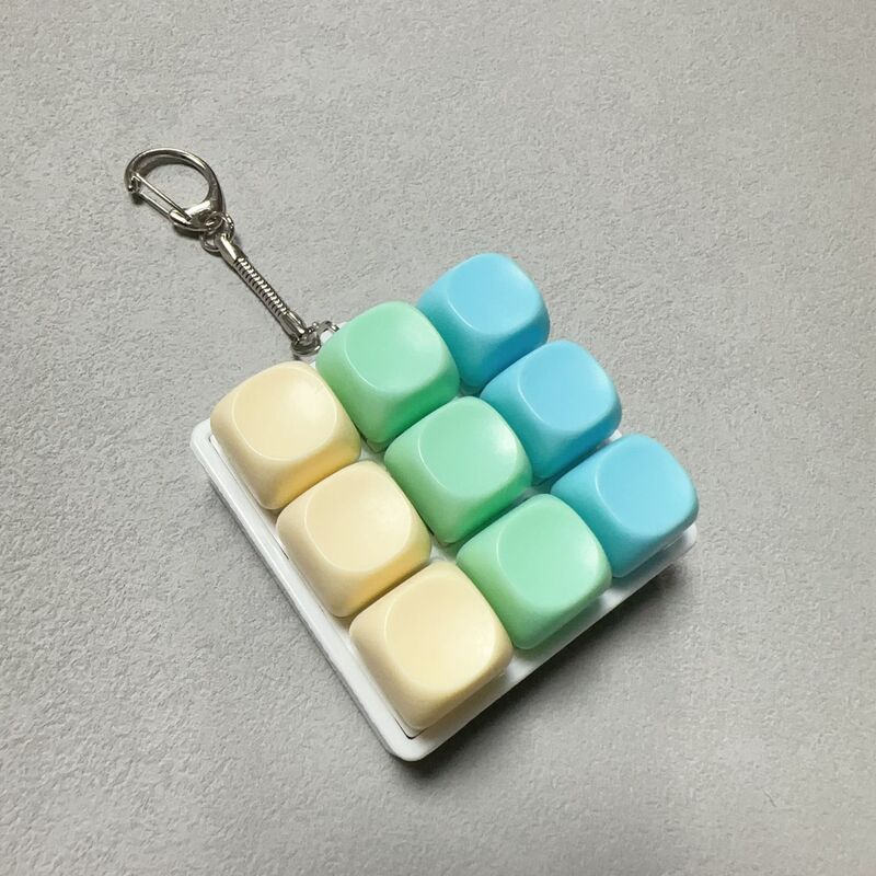 クロスボーダー9キー丸キャップ減圧ボタンテスターキーボード猫減圧ボタンフィンガーピンチペンダントキーホルダー|undefined