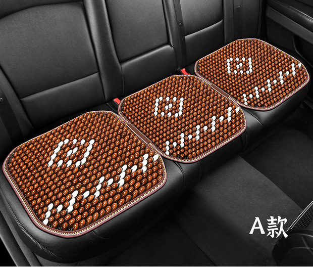 Car Cushion Summer Cool Mat Wooden Beads Ventilated Seat Cushion Summer Breathable Four Seasons Universal Van Seat Cushion