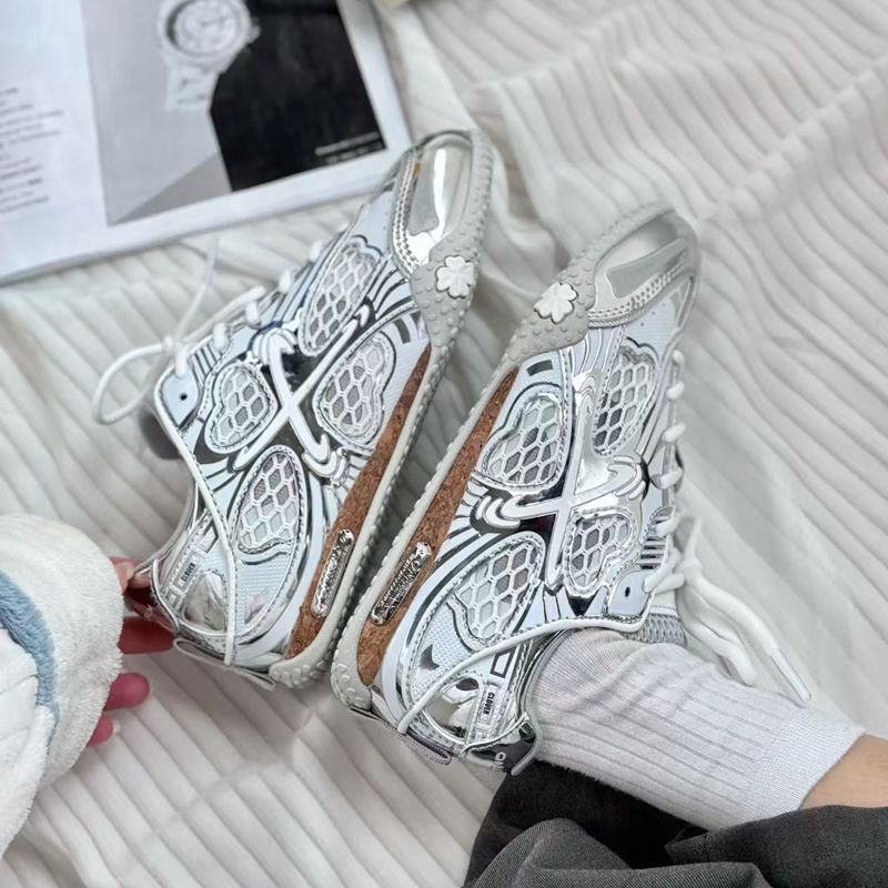 四叶草限定款透气网面橡胶底阿甘鞋女夏百季搭休闲运动跑步鞋女鞋