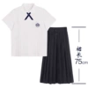 Shirt, long skirt, bow tie