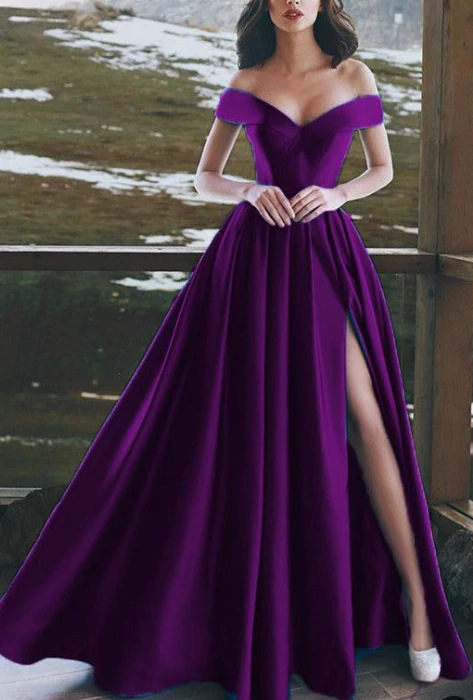 El Comercio exterior europeo y americano Amazon AliExpress desea vestido de noche de las mujeres fuera del hombro francés elegante banquete Vestido de satén