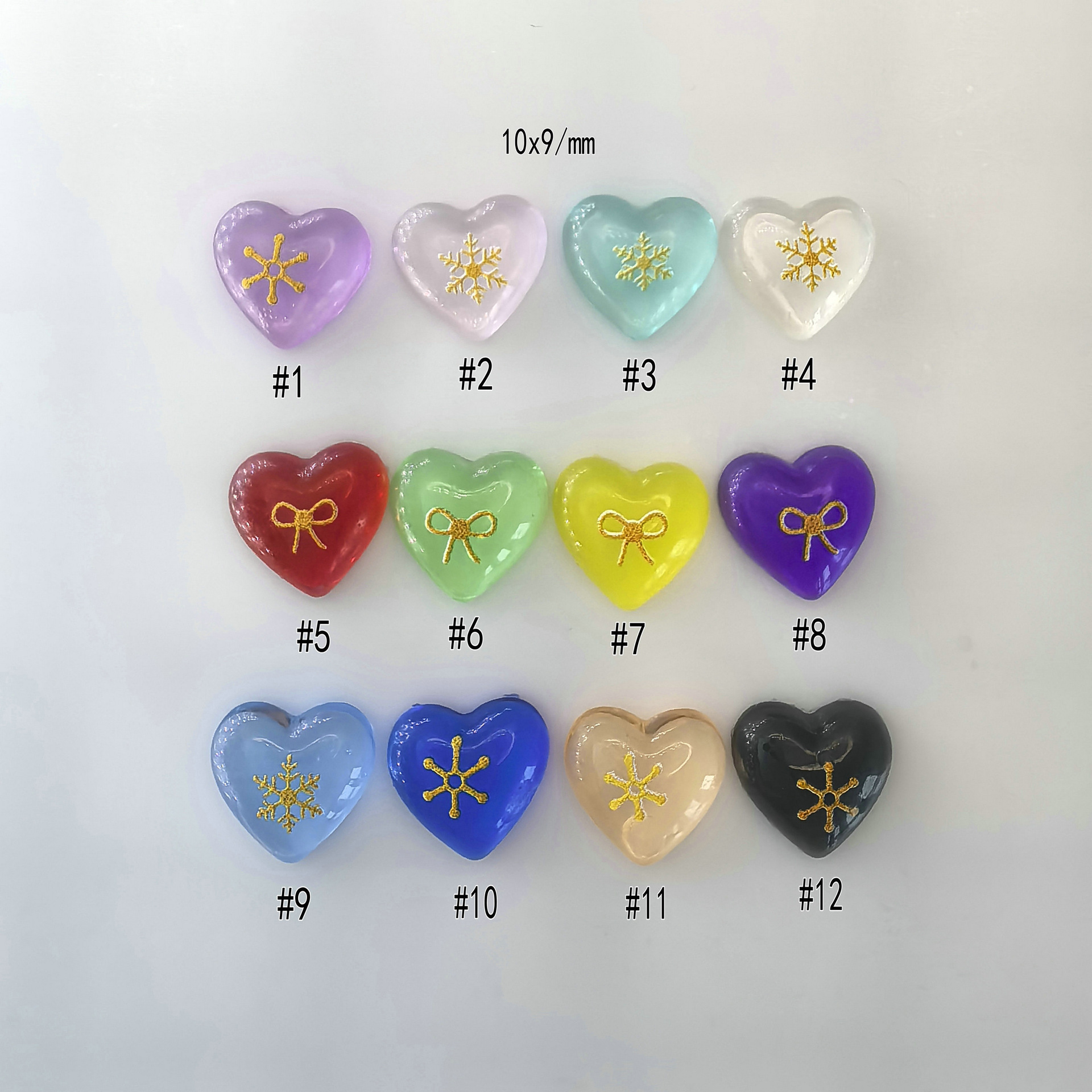 爱心贴片座装饰品树脂diy平底心形美甲饰品美甲钻0002.j