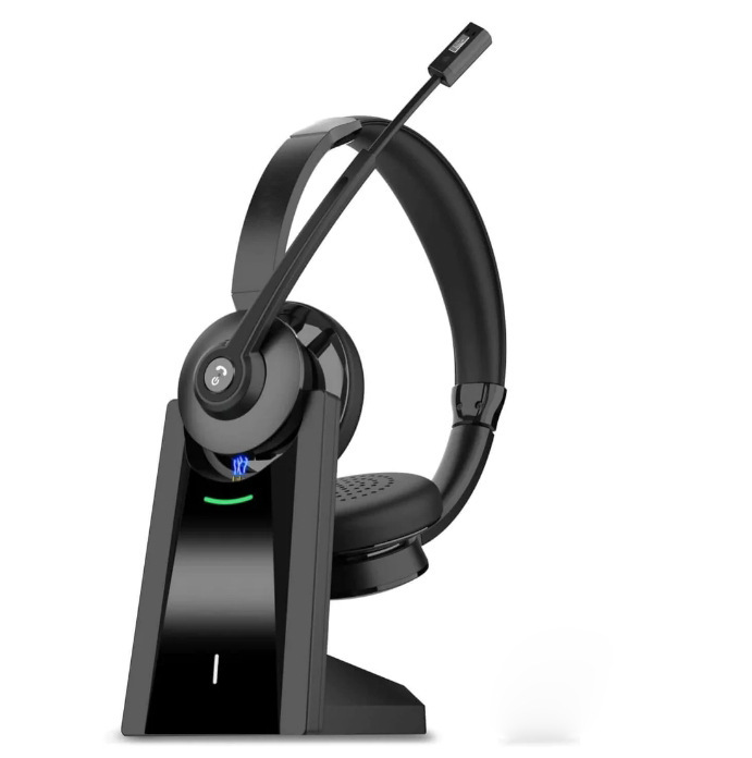 Business high-end BT786C high-gloss black binaural headset wireless traffic noise reduction headset office phone headset Business high-end BT786C high-gloss black binaural headset wireless traffic noise reduction headset office phone headset