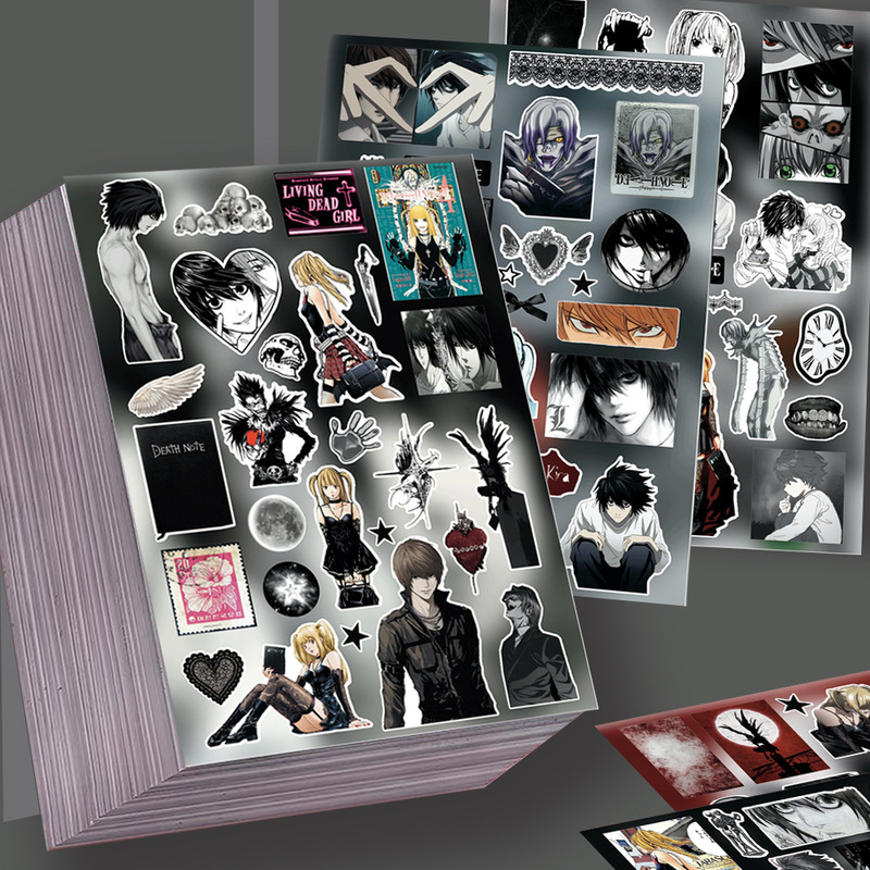 8 Pieces of Death Note Cutting Film Stickers, Popular Hot-Blooded Anime Simple and Creative Peripheral Packaging Materials Waterproof Stickers 8 Pieces of Death Note Cutting Film Stickers, Popular Hot-Blooded Anime Simple and Creative Peripheral Packaging Materials Waterproof Stickers