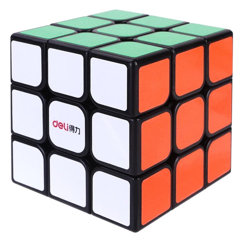 Deli 74502 Cubo de Rubik de tercer orden principiante competencia infantil suave traje de juguete de estudiante pequeño Cubo de Rubik