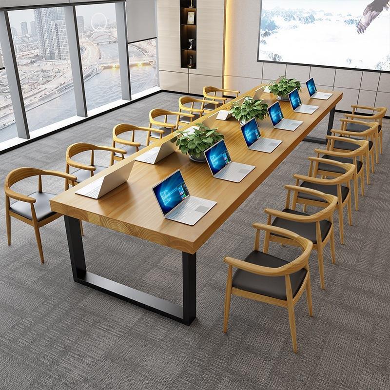 Modern simple solid wood computer desk can sit 1-12 people office speech table reception negotiation table wholesale Modern simple solid wood computer desk can sit 1-12 people office speech table reception negotiation table wholesale