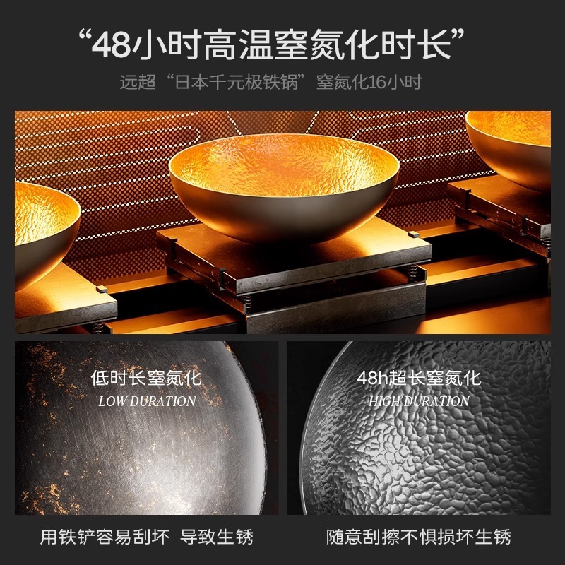章丘传统老式铁锅家用炒菜锅炒锅不粘锅熟铁锅燃气灶电磁炉专用锅|undefined