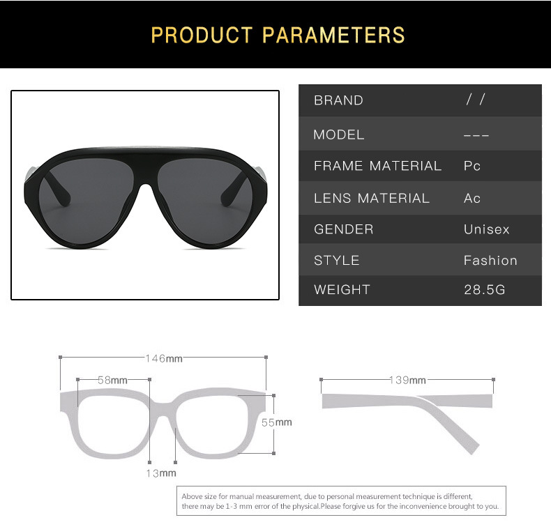 50g Weight Full Frame Glasses Structure Sunglasses Classification Ac, UV400 Protection Lens Material toad glasses Glasses Style Outdoor, Travel Occasion Solid Color, Leopard Pattern All Seasons Season Unisex Gender Retro Style Grey, Black Color Retro Solid Color Leopard Ac UV400 Protection Toad Glasses Full Frame Women's Sunglasses 16