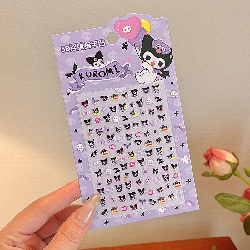 Niños estereoscópicos hechos a mano para usar uñas adorables pegatinas de uñas de dibujos animados para chicas juguetes