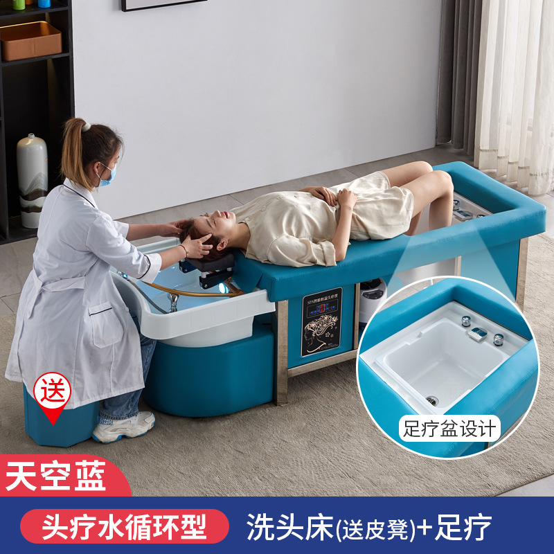 Circulación de agua azul cielo +