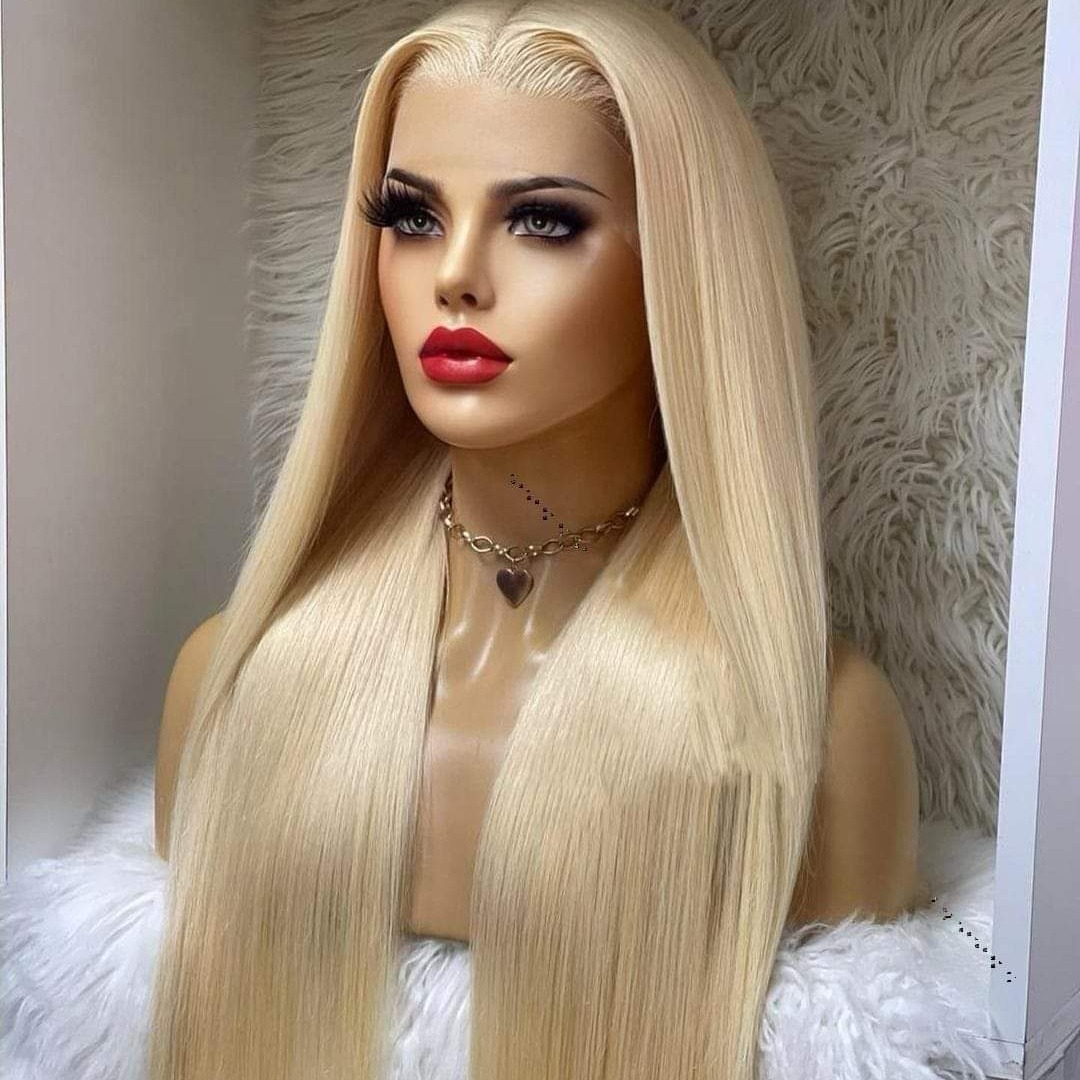 Fabricante en stock peluca delantera del cordón 13*6 tejido a mano Futura alta temperatura seda larga recta pelo BOBO HD encaje