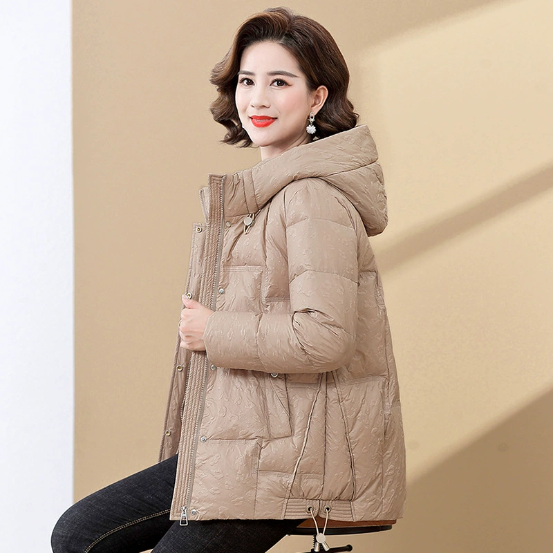 Зимний пуховик для мамы среднего возраста 2024 новый модный минус маленький топ для женщин среднего и пожилого возраста осеннее зимнее пальто