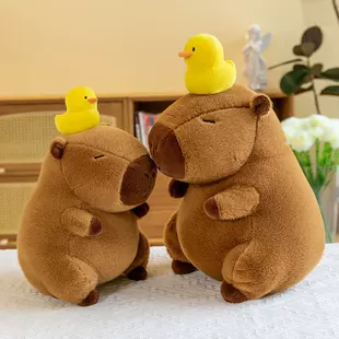 Мягкая игрушка капибара в виде утки большая