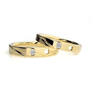 Gold S925 Silver Couple Ring Diamond Pair Ring Silver Gold Plated Tricolor Optional Wedding Ring for Men and Women