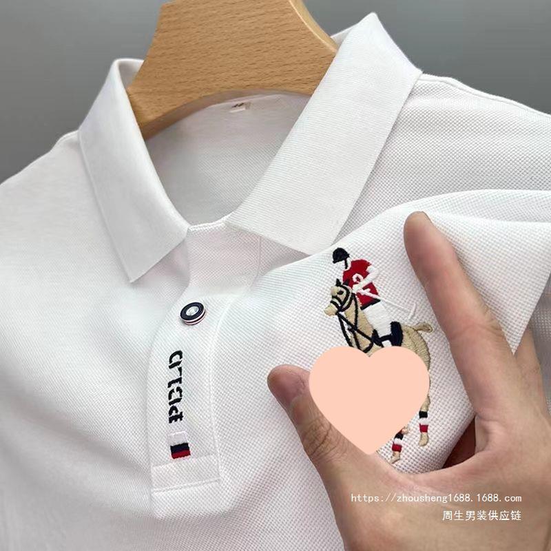 拾い漏れ ~ コーナーは、外国貿易の男性服の襟を撤回したpoloシャツビジネスは、半袖tシャツの白い小包を追加した