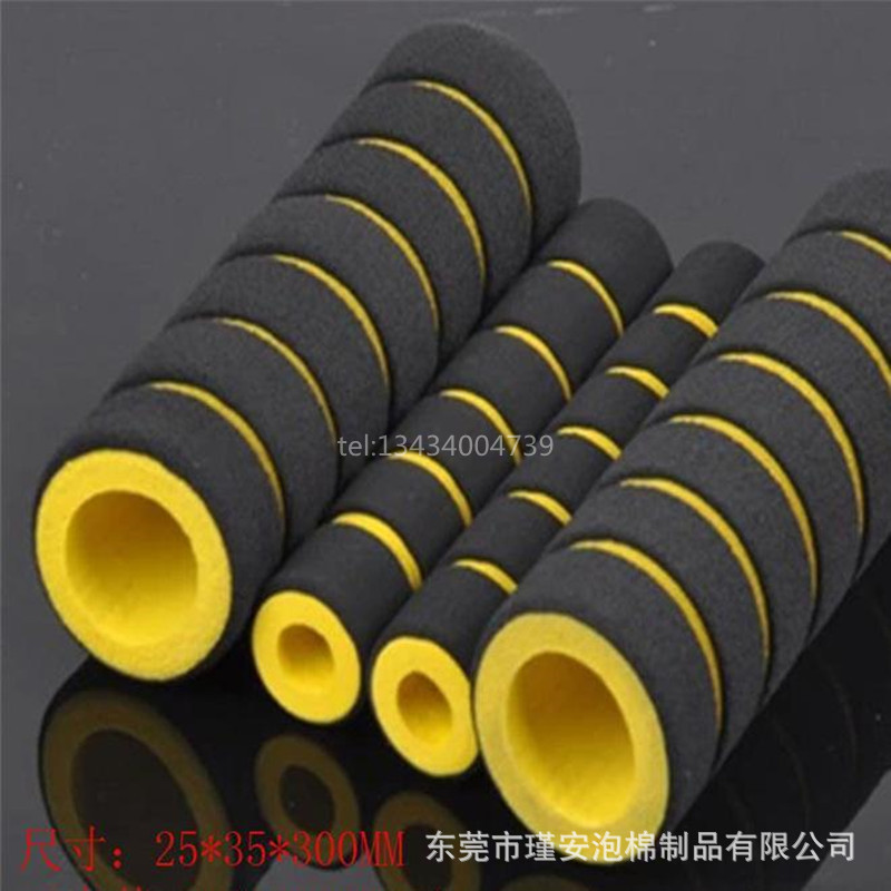 竹节状橡塑海绵手把套 自行车加长手柄橡塑管 骑行防滑减震手把套