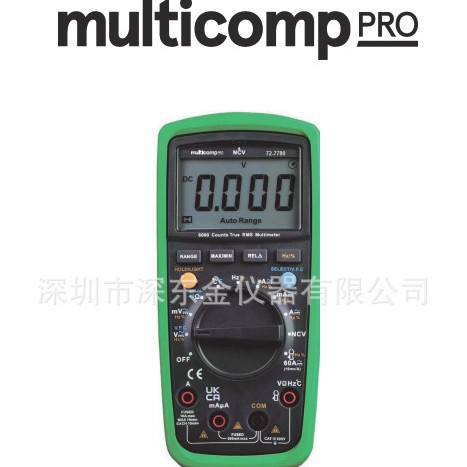 MULTICOMP PRO 72-7780  数字万用表 真有效值3.75数位 全新正品