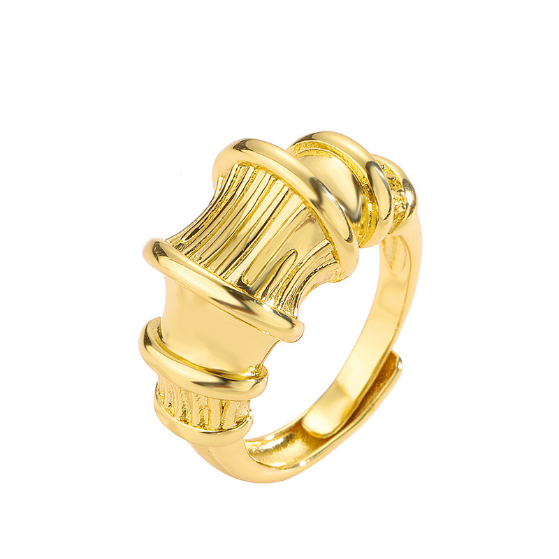 4g Weight Open Rings Classification Adjustable Ring Size 1 Piece Quantity Daily Occasion Copper Material Geometric, Solid Color, Knot Pattern Women's Gender Retro Style Copper Geometric Solid Color Knot Open Rings 12