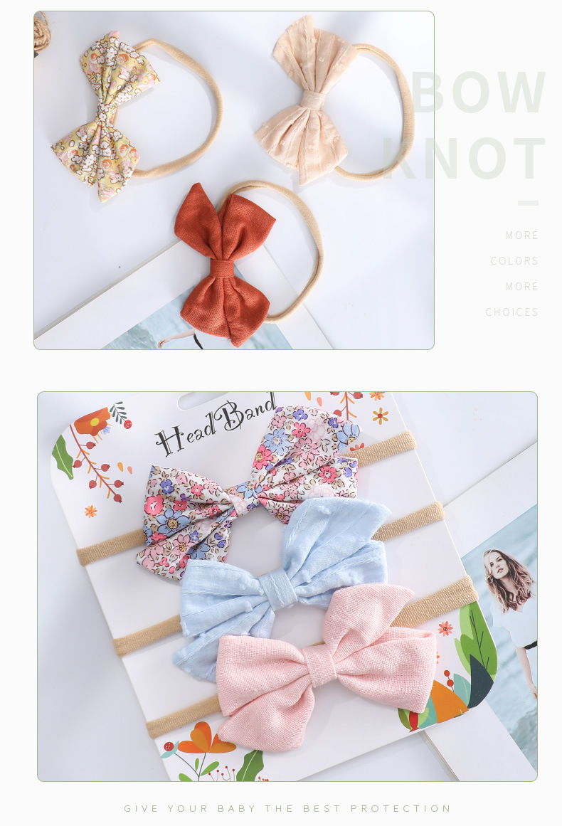 Fashion Flower Bow Knot Cloth Hair Band 1 Set display picture 2