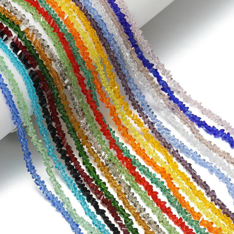 2mm Glass Triangle Beads Diamond Beads Transparent Crystal Pointed Beads Handmade DIY Beaded Earrings Bracelet Decorative Accessories