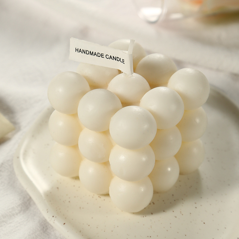 Nuevo estilo INS tridimensional geométrico cubo aromaterapia vela Regalo de Cumpleaños salón dormitorio fragancia decoración adornos