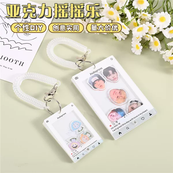 Acrylic Instagram-Style Photo Frame Stand Celebrity Anime Merchandise 3inch Photo Card Holder Decoration Polaroid Shaker