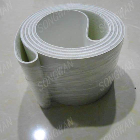 PU白色食品级输送带传送带工业皮带耐磨耐酸碱耐油无缝接驳耐油带