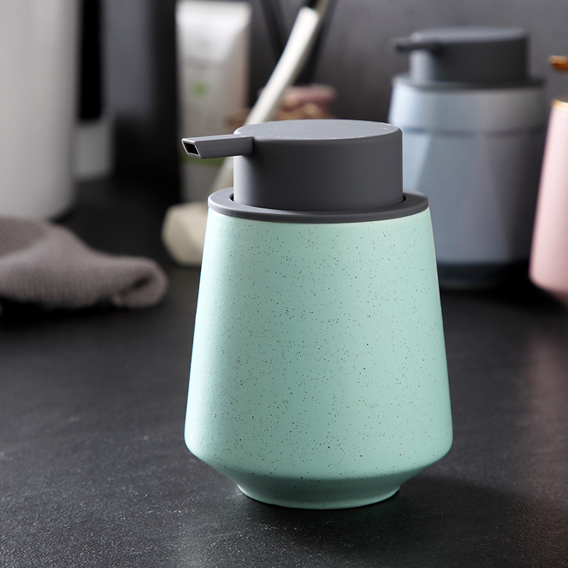 Nórdico Baño de cerámica mano desinfectante champú desinfectante sub-botella gel ducha Hotel mousse espuma prensa botella