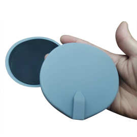 95MM圆形硅胶电极片 灰色电击片针灸理疗插针式按摩仪器贴片