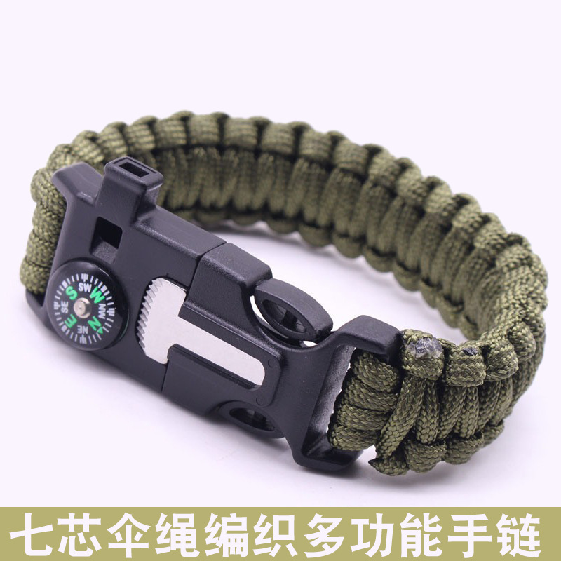 Cross-border Outdoor Camping Survival Self-help Bracelet Umbrella Rope Seven-core Woven Multifunctional Emergency Flathite Tactical Bracelet Cross-border Outdoor Camping Survival Self-help Bracelet Umbrella Rope Seven-core Woven Multifunctional Emergency Flathite Tactical Bracelet