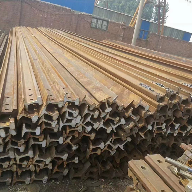 旧钢轨43kg/m旧道轨耐腐蚀无弯曲变形p43道轨6.25米50kg火车道轨