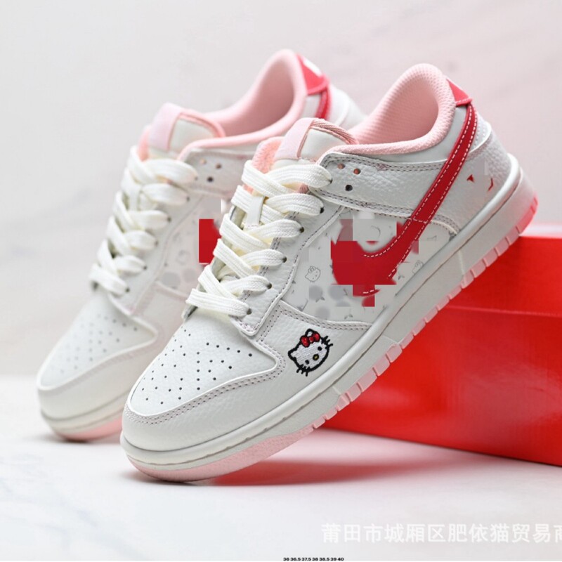 Putian Shoes Pure Original Aj1 Sneakers Basketball Shoes Jordan 1Ts Collaboration with Hello Kitty Unisex Low-Top Retro Versatile Skate Shoes