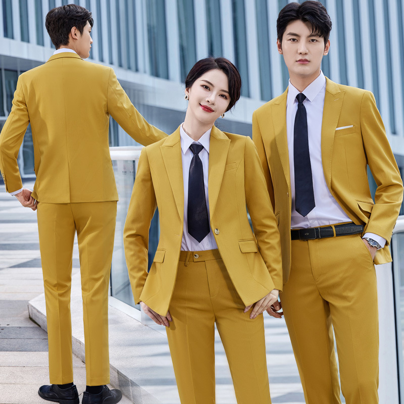 Suit Men's Vest Work Clothes Autumn and Winter Same Style for Men and Women Professional Formalism Bank Sales Tooling Interview Suit