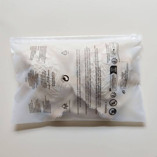 Warning Language Environmental Protection Label Self-sealing Bag Clothing Zipper Bag Underwear Socks Bag temu Underwear Bag Warning Language Horizontal Edition