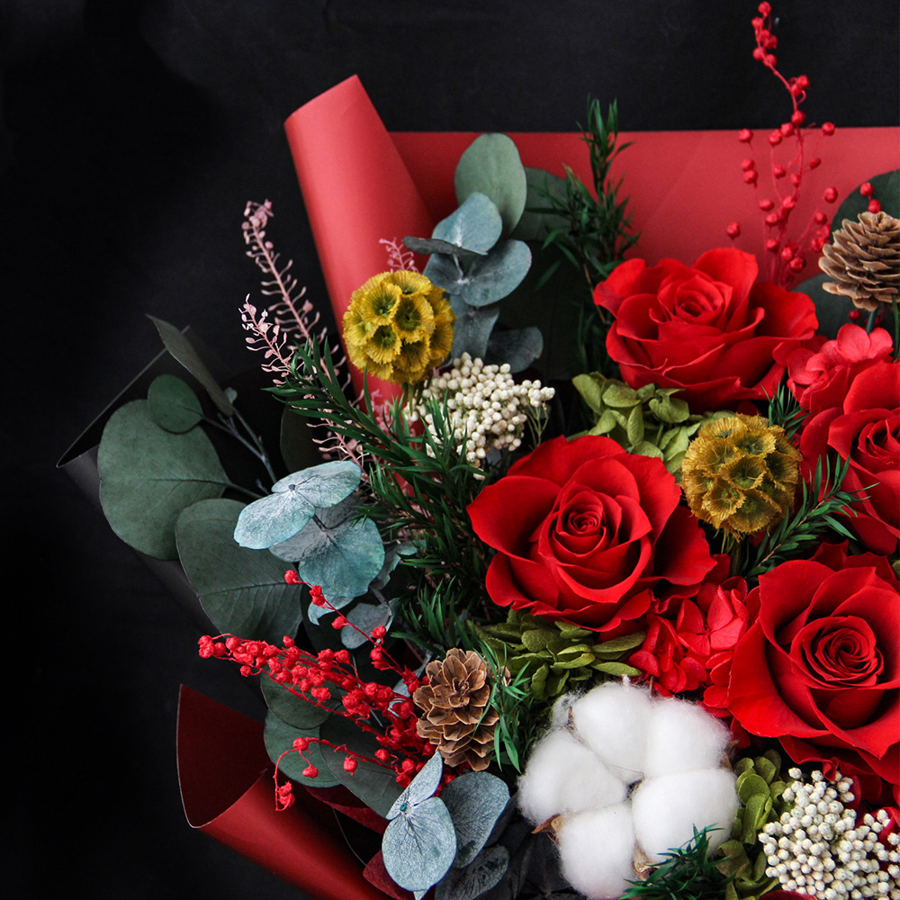 Yongshenghua ramo grande Chijin Yonghua mayorista personalizado Día de la madre Regalo del día de San Valentín con caja de regalo Yongshenghua producto terminado