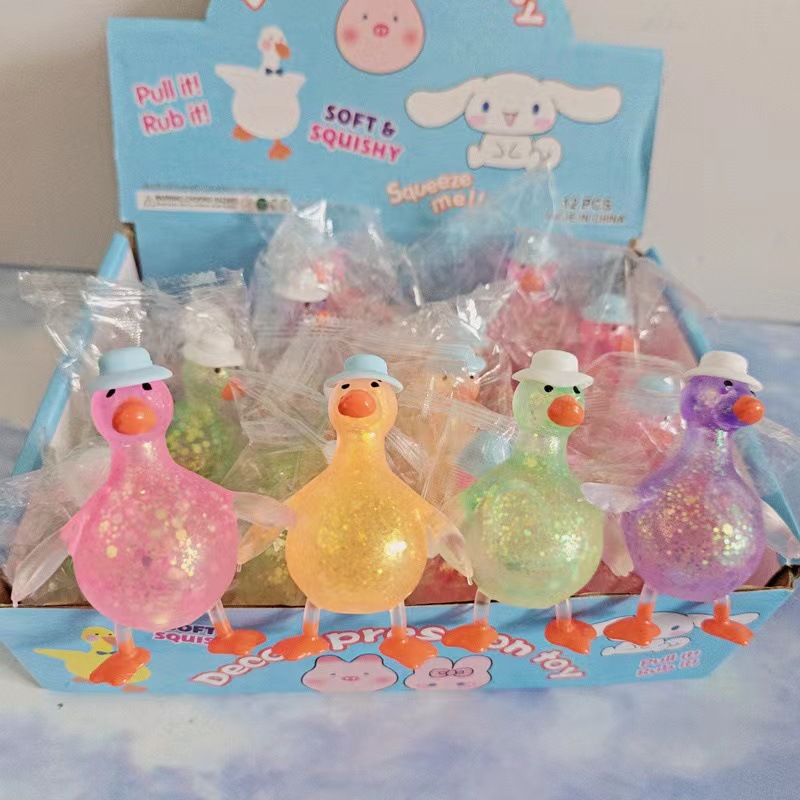 Diversión pato pellizco juguetes de descarga de compresión niños cambiando de pato rebote lento descarga de compresión juguetes de compresión al por mayor