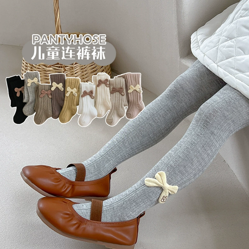 Детские осенние л leggings, брюки с бантом, колготки, носки